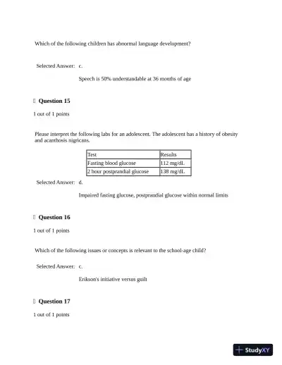 2022-2023 NRNP6541 Final Exam (3 Versions) with Answers (200 Solved Questions) - Page 7 preview image