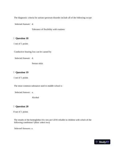 2022-2023 NRNP6541 Final Exam (3 Versions) with Answers (200 Solved Questions) - Page 8 preview image