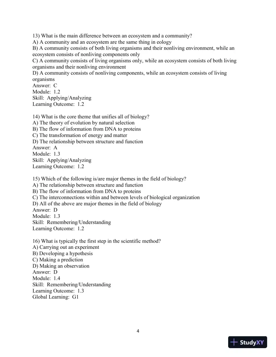 Test Bank For Biology: The Core, 3rd Edition, page 11