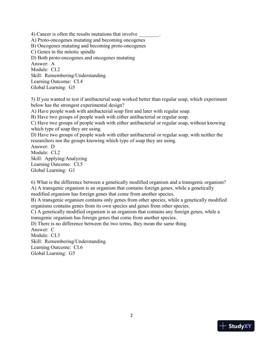 Test Bank For Biology: The Core, 3rd Edition, page 3