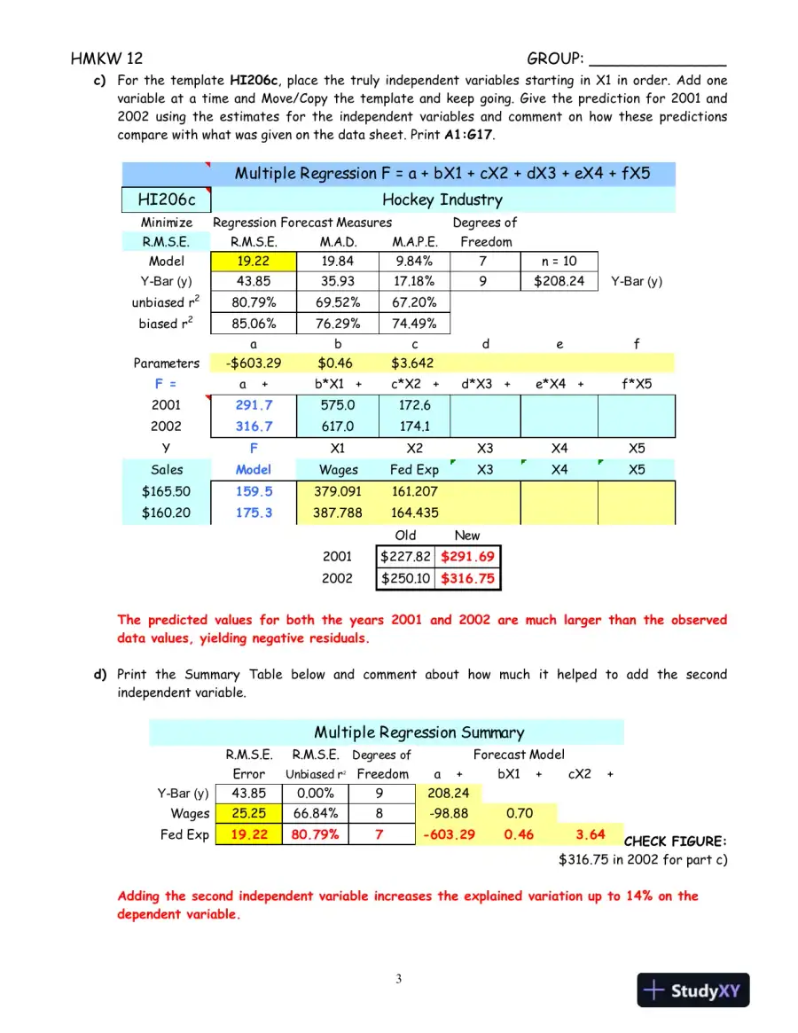 HMKW 12 Data Analysis and Forecasting in the Sports and Health Industries Assignment, page 4