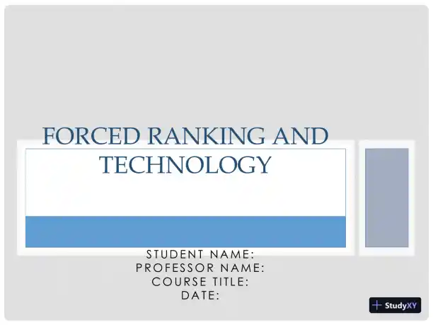 Forced Ranking And Technology - Page 1 preview image