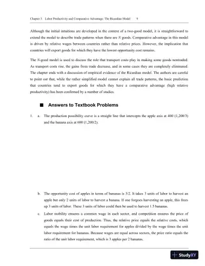 International Trade: Theory and Policy, 11th Edition Solution Manual - Page 12 preview image