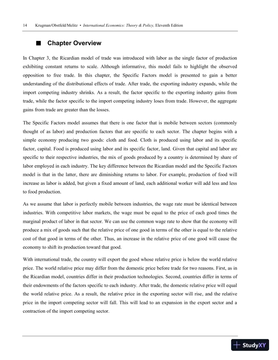 International Trade: Theory and Policy, 11th Edition Solution Manual, page 17