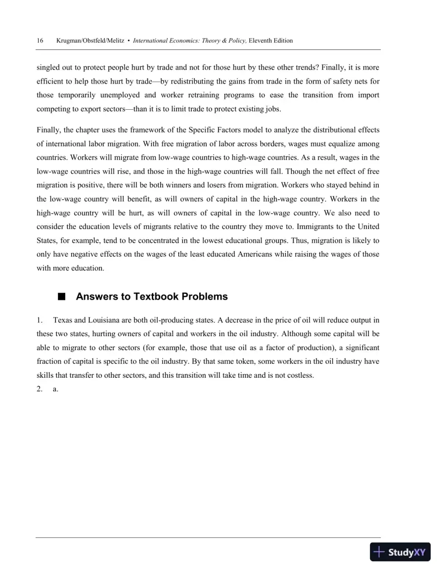 International Trade: Theory and Policy, 11th Edition Solution Manual, page 19