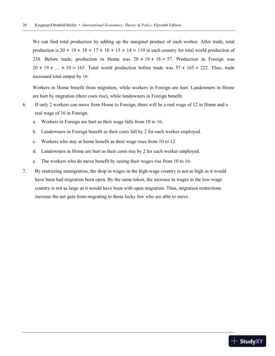 International Trade: Theory and Policy, 11th Edition Solution Manual, page 23