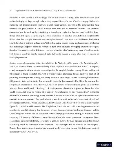 International Trade: Theory and Policy, 11th Edition Solution Manual - Page 27 preview image