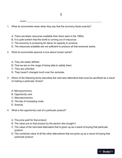 Principles of Macroeconomics 8th Edition Test Bank - Page 1 preview image