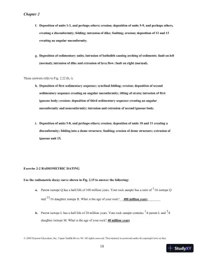 Solution Manual for Historical Geology: Interpretations and Applications, 6th Edition - Page 14 preview image