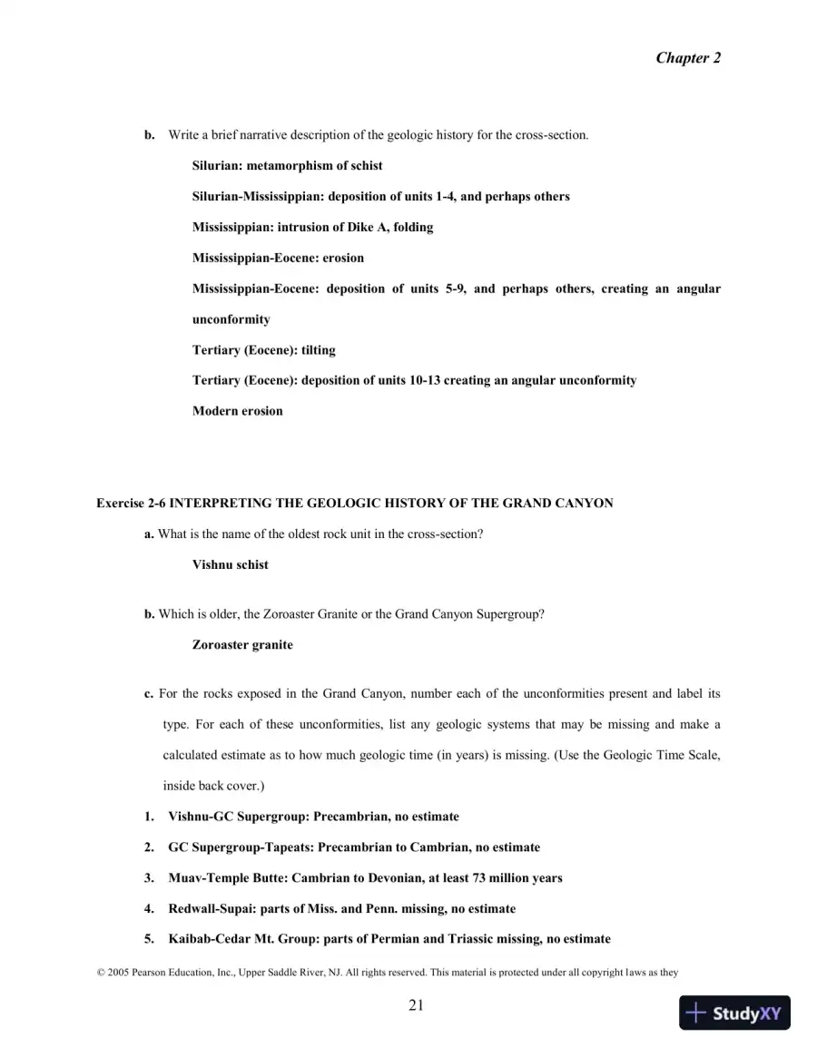Solution Manual for Historical Geology: Interpretations and Applications, 6th Edition, page 17