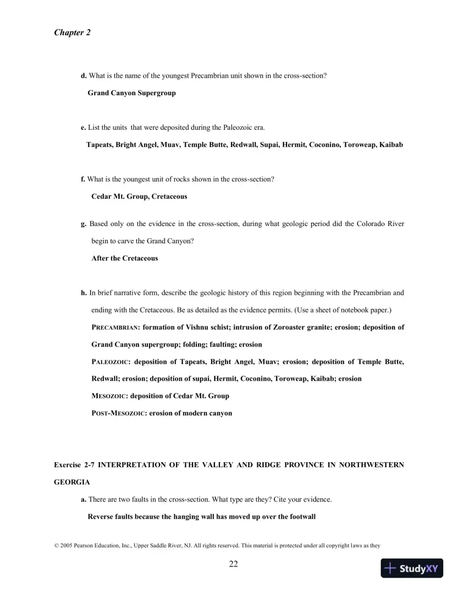 Solution Manual for Historical Geology: Interpretations and Applications, 6th Edition, page 18