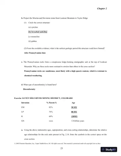 Solution Manual for Historical Geology: Interpretations and Applications, 6th Edition - Page 19 preview image