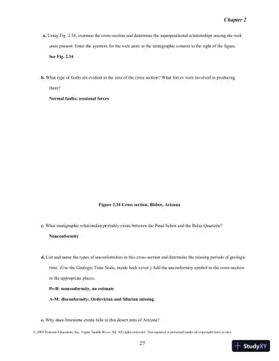Solution Manual for Historical Geology: Interpretations and Applications, 6th Edition - Page 23 preview image