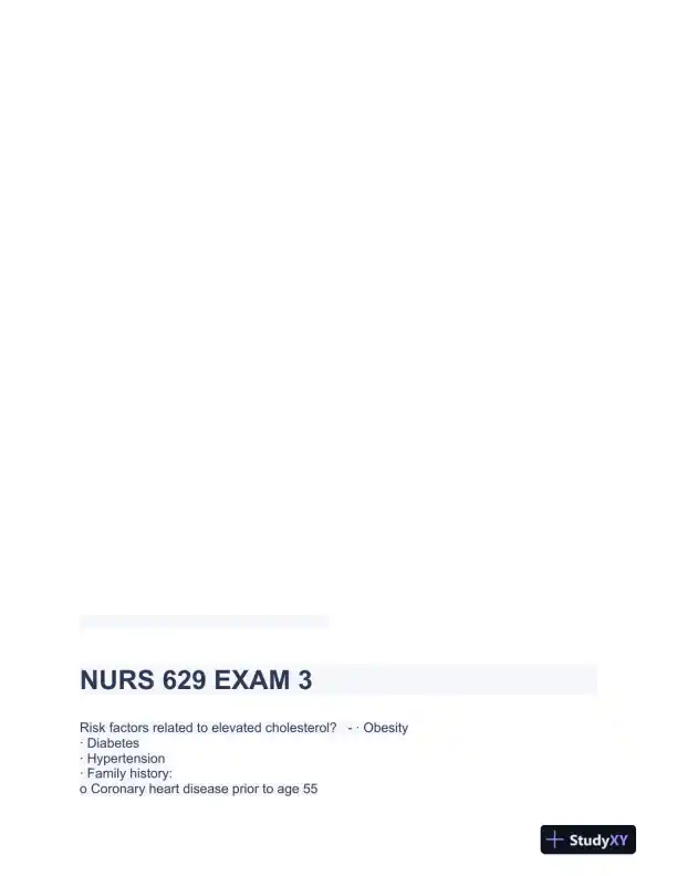 2023 NURS629 Maryville University Prenatal MVU Exam 3 With Answers (64 Solved Questions) - Page 1 preview image