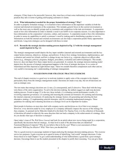 Concepts in Strategic Management and Business Policy: Globalization, Innovation and Sustainability, 15th Edition Solution Manual - Page 13 preview image