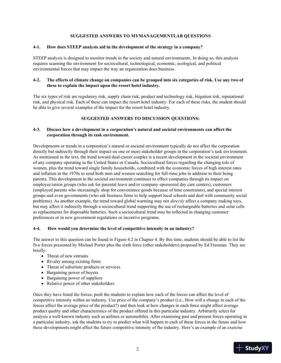 Concepts in Strategic Management and Business Policy: Globalization, Innovation and Sustainability, 15th Edition Solution Manual, page 26