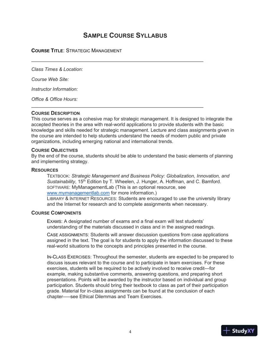 Concepts in Strategic Management and Business Policy: Globalization, Innovation and Sustainability, 15th Edition Solution Manual, page 5