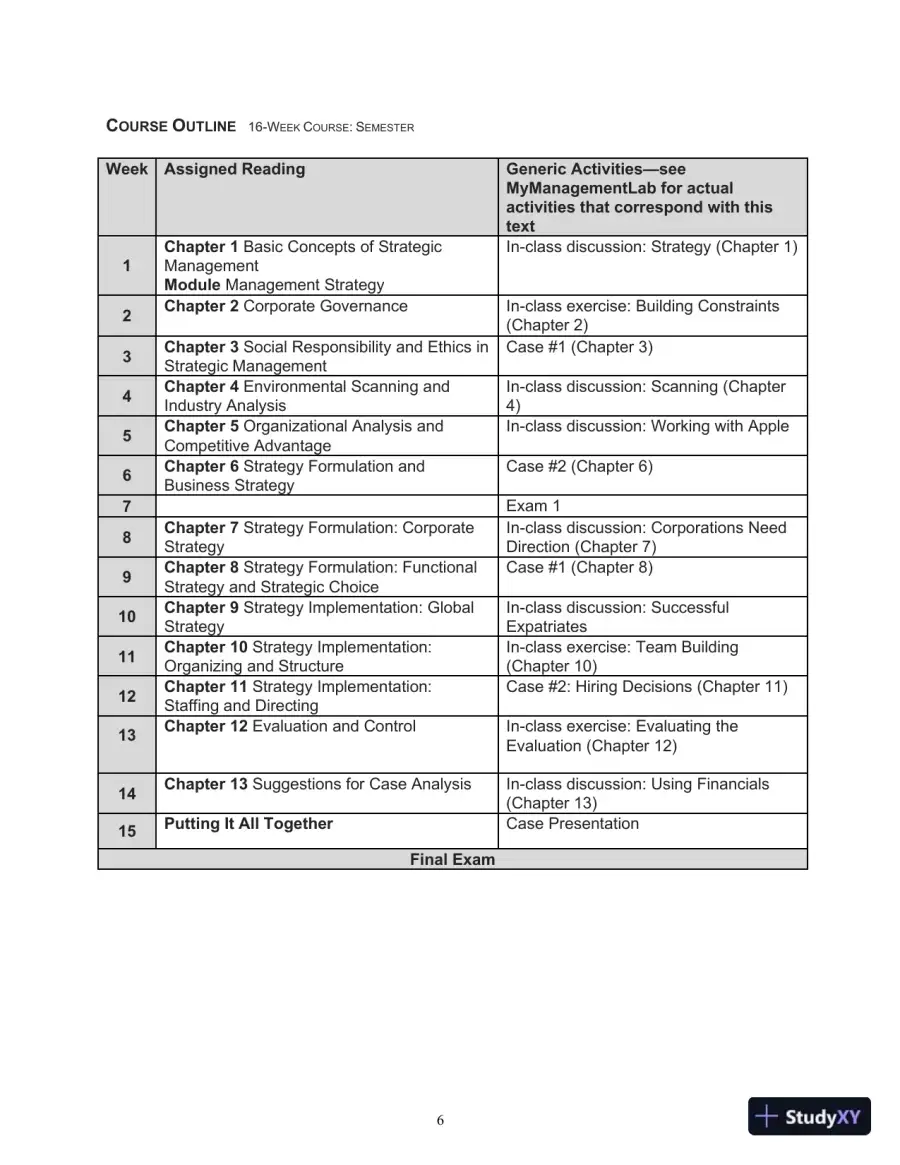 Concepts in Strategic Management and Business Policy: Globalization, Innovation and Sustainability, 15th Edition Solution Manual, page 7