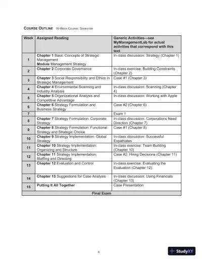 Concepts in Strategic Management and Business Policy: Globalization, Innovation and Sustainability, 15th Edition Solution Manual - Page 7 preview image