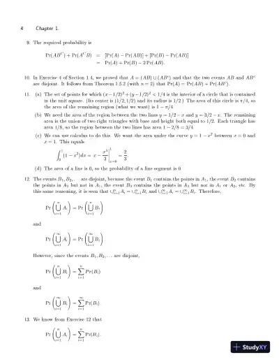 Solution Manual for Probability and Statistics, 3rd Edition - Page 12 preview image
