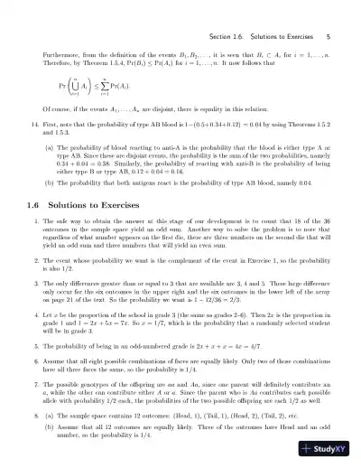 Solution Manual for Probability and Statistics, 3rd Edition - Page 13 preview image