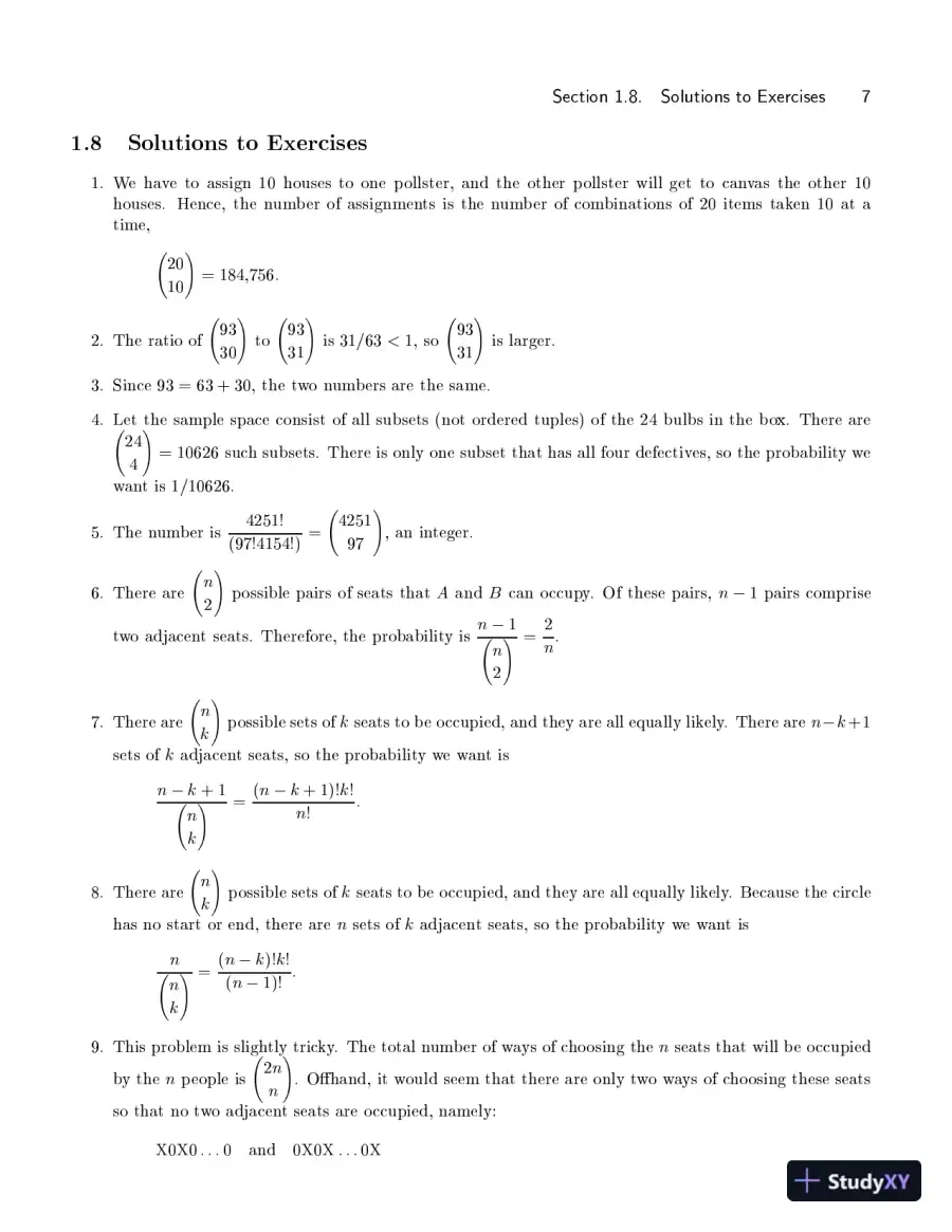 Solution Manual for Probability and Statistics, 3rd Edition, page 15
