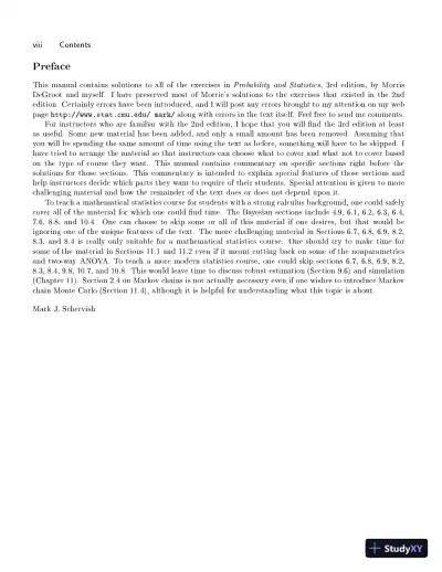 Solution Manual for Probability and Statistics, 3rd Edition - Page 8 preview image