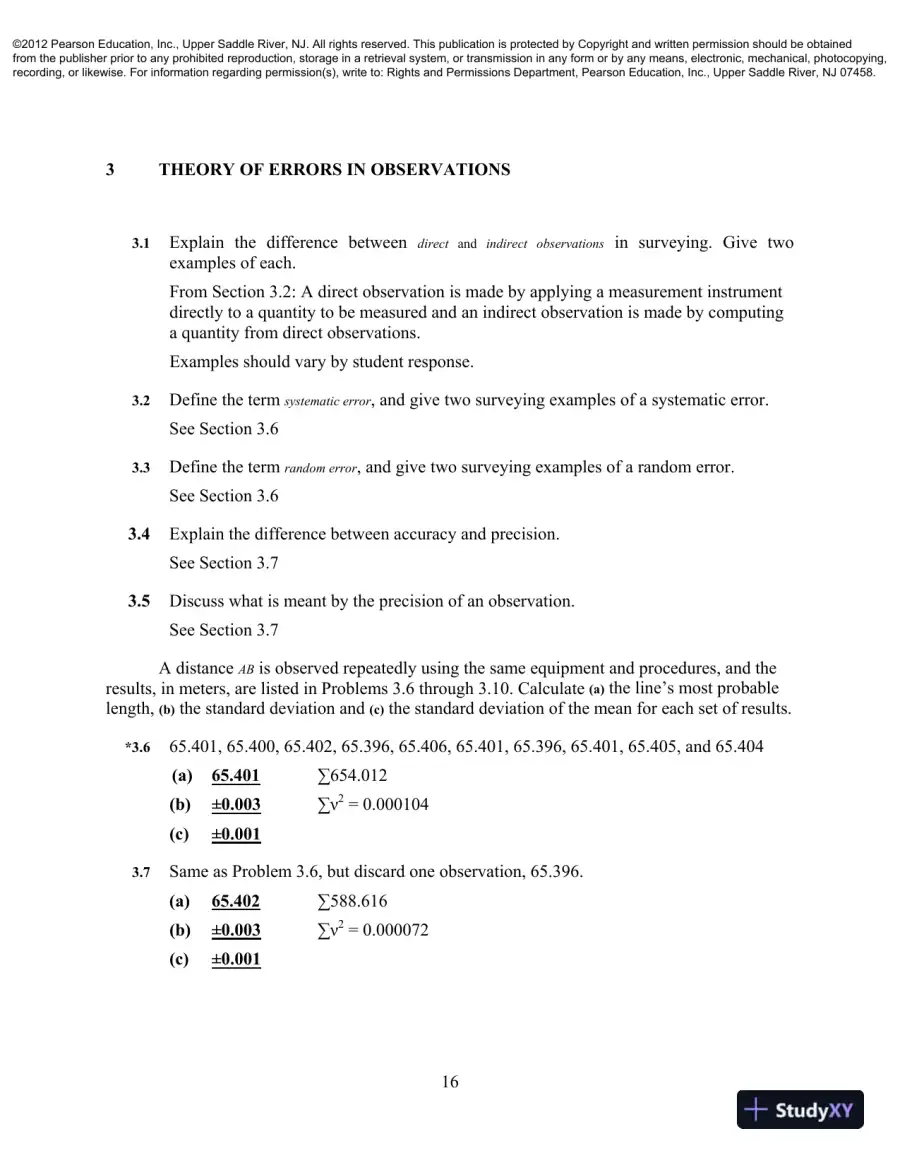 Solution Manual For Elementary Surveying: An Introduction To Geomatics, 13th Edition, page 12