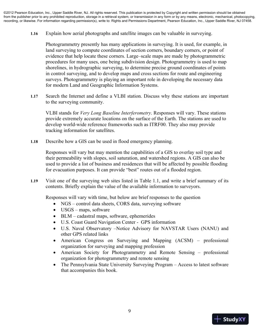 Solution Manual For Elementary Surveying: An Introduction To Geomatics, 13th Edition, page 5
