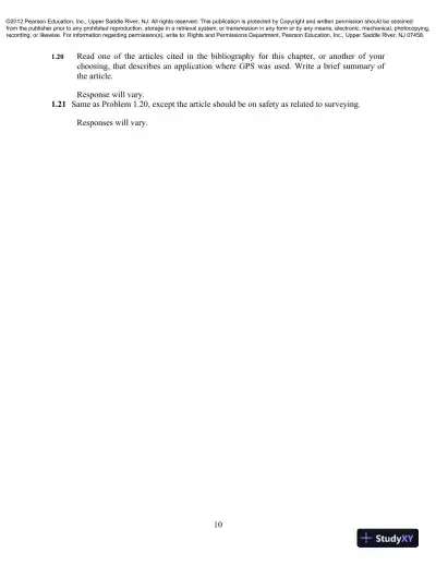 Solution Manual For Elementary Surveying: An Introduction To Geomatics, 13th Edition - Page 6 preview image