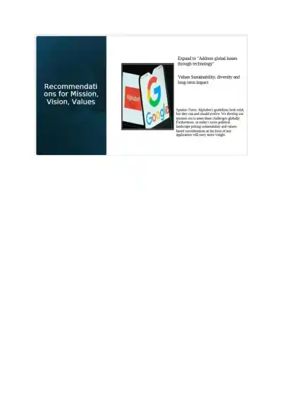 Evaluation of Alphabet's Mission, Vision, and 8-29 - Page 3 preview image