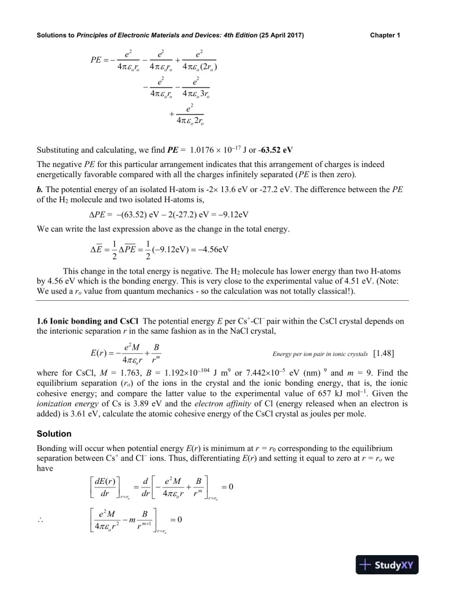Solution Manual for Principles Of Electronic Materials And Devices, 4th Edition, page 12