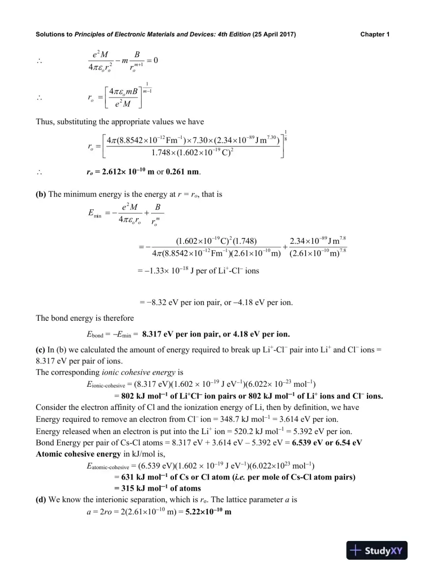 Solution Manual for Principles Of Electronic Materials And Devices, 4th Edition, page 15