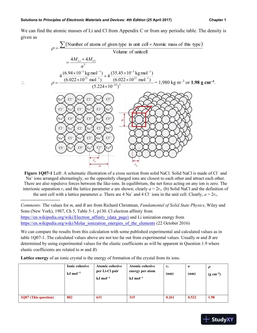 Solution Manual for Principles Of Electronic Materials And Devices, 4th Edition, page 16