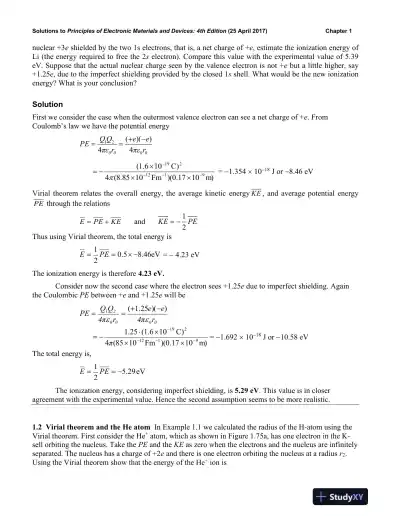 Solution Manual for Principles Of Electronic Materials And Devices, 4th Edition - Page 4 preview image
