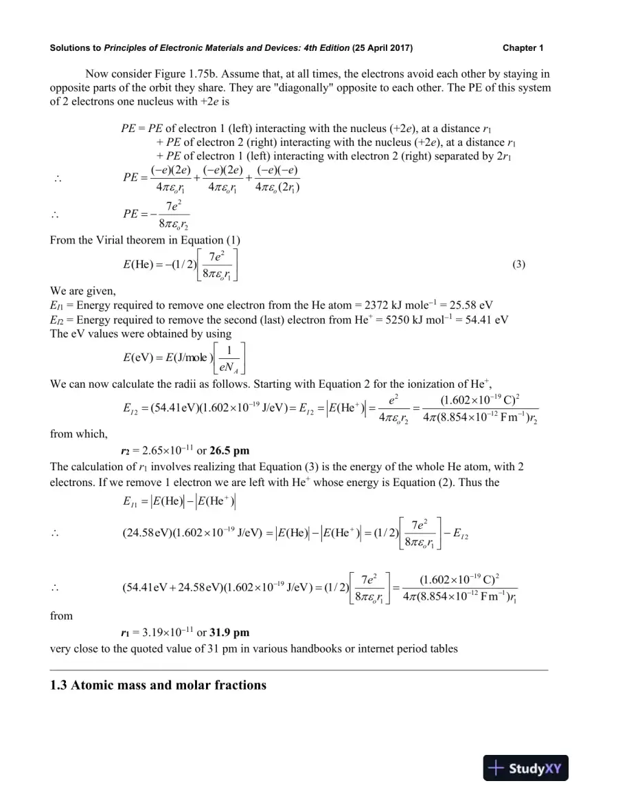 Solution Manual for Principles Of Electronic Materials And Devices, 4th Edition, page 6