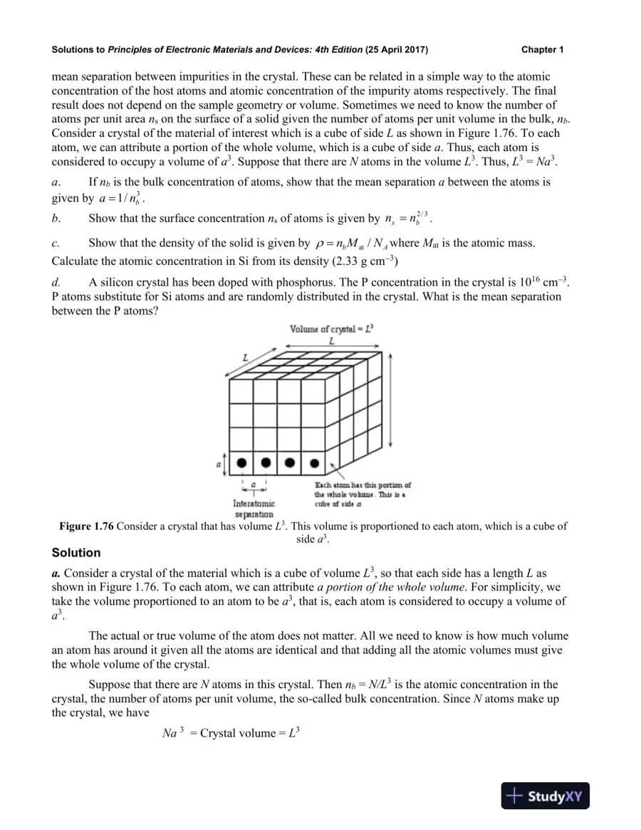 Solution Manual for Principles Of Electronic Materials And Devices, 4th Edition, page 9
