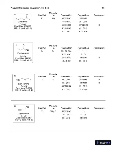 Solution Manual For Spectrometric Identification of Organic Compounds, 8th Edition - Page 11 preview image