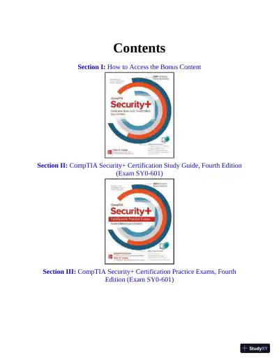 CompTIA Security+ Certification Bundle Exam SY0-601 (2022) - Page 8 preview image