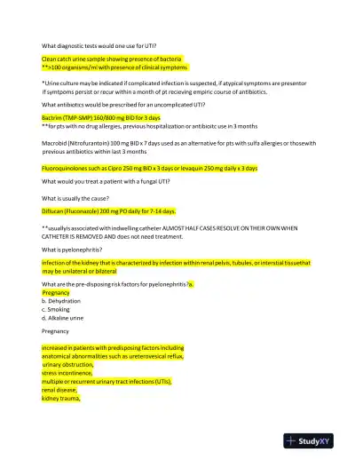 NR511 Clinical Analysis Final Exam With Answers (190 Solved Questions) - Page 7 preview image