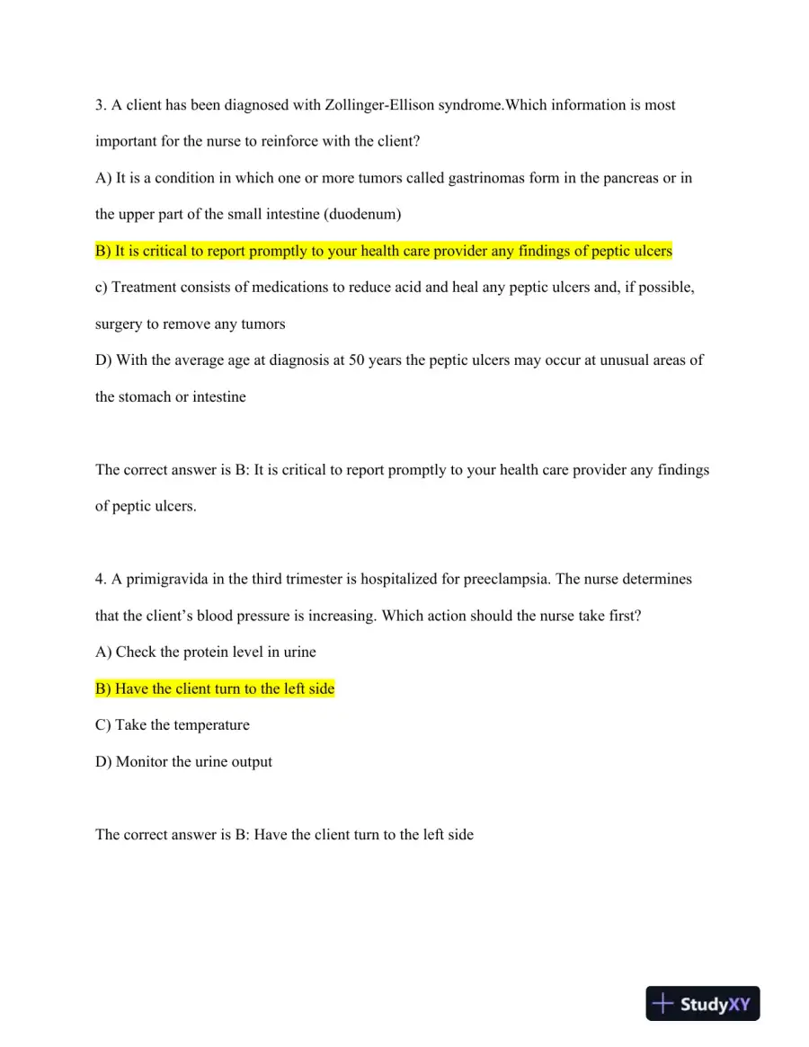 HESI RN Healthcare Exit Exam With Answers (160 Solved Questions), page 3