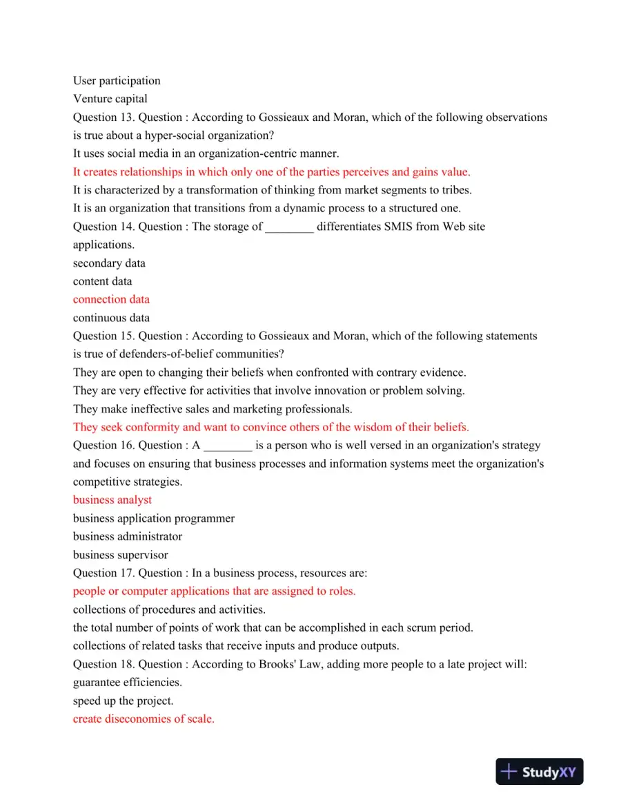Saint GBA 327 Exam 2 Latest 2015 Winter, page 4