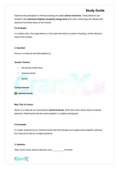 Chemistry - Chemical Bonding - Page 7 preview image