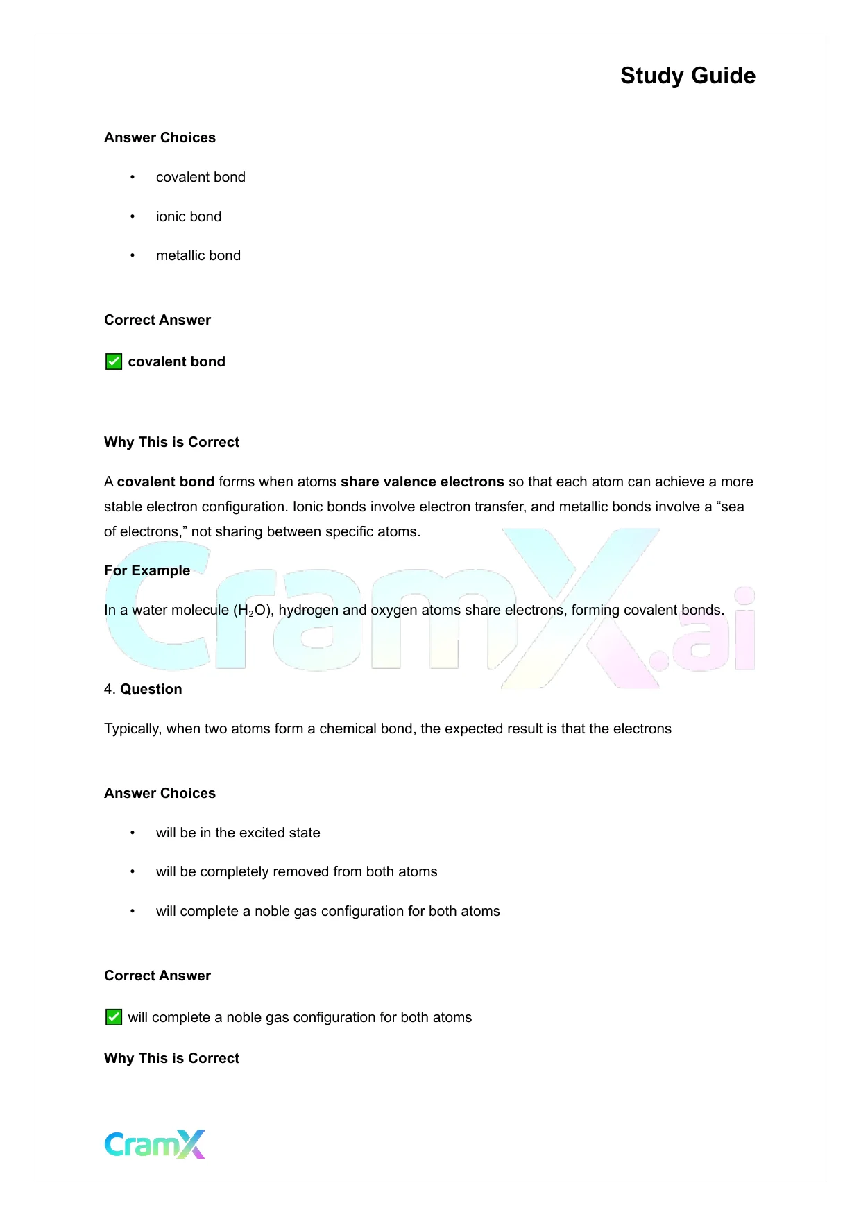 Chemistry - Chemical Bonding - Page 8 preview image