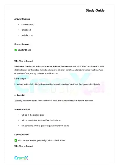 Chemistry - Chemical Bonding - Page 8 preview image