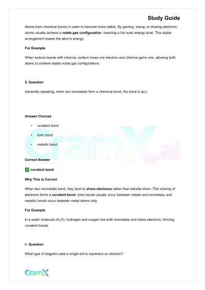 Chemistry - Chemical Bonding - Page 9 preview image
