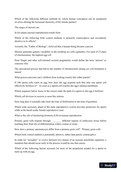 Liberty University BIOL 101 Quiz 6 Complete Solutions Correct Answers Key - Page 3 preview image