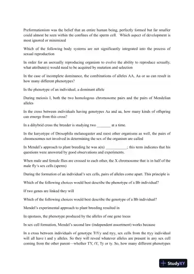 Liberty University BIOL 101 Quiz 6 Complete Solutions Correct Answers Key - Page 4 preview image