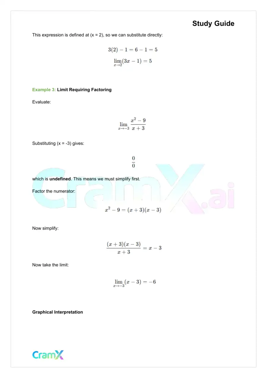 Calculus - Limits, page 2