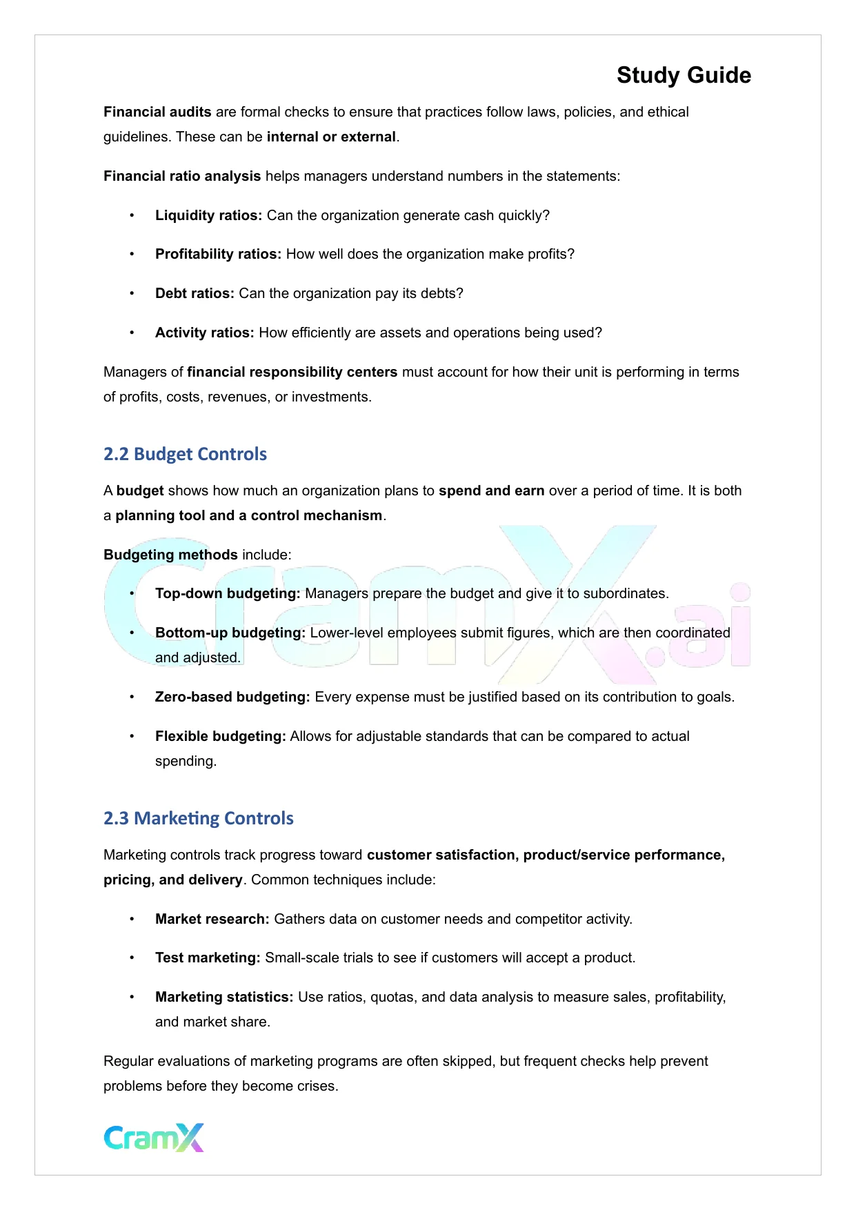 Principles of Management - Control The Linking Function - Page 3 preview image